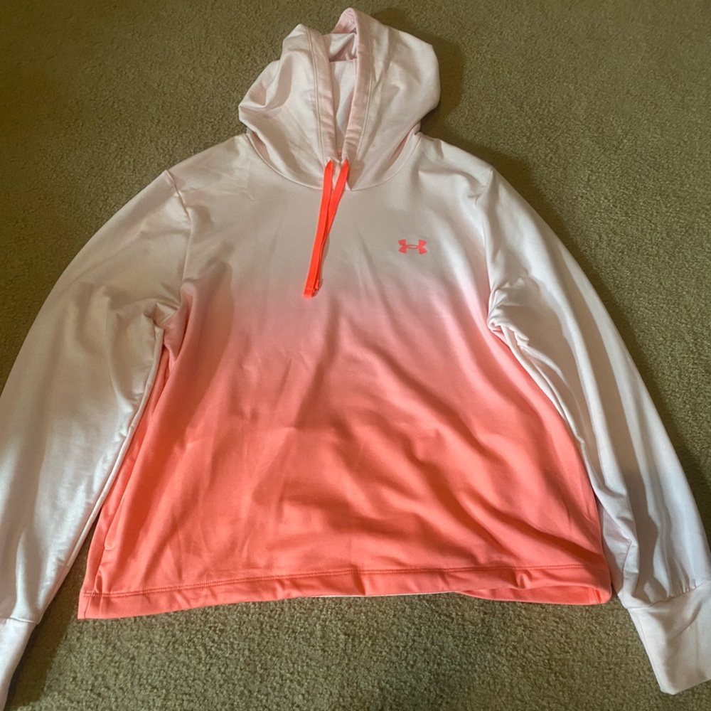 Under Armour Pink and White Ombre Hoodie
